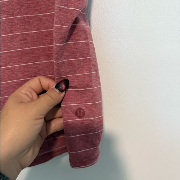 Lululemon Womens  All Tied up Racerback Tank Casual Pink Striped (Chest-38'') - Picture 3 of 4